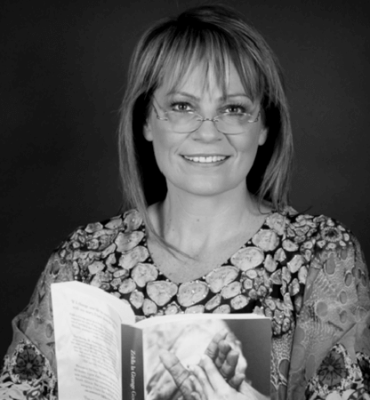Woman with book headshot